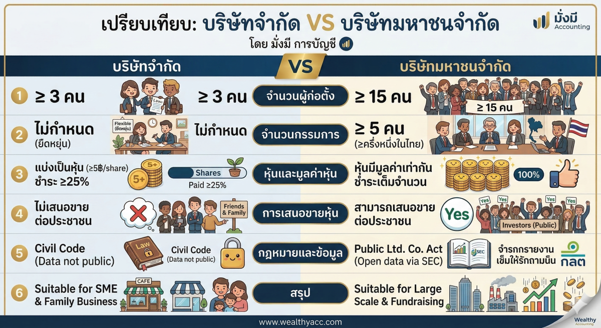ศึกดวลแข้ง! บริษัทจำกัด VS มหาชน เลือก “ไซส์” ไหน ให้ธุรกิจโตแบบก้าวกระโดด? 🚀